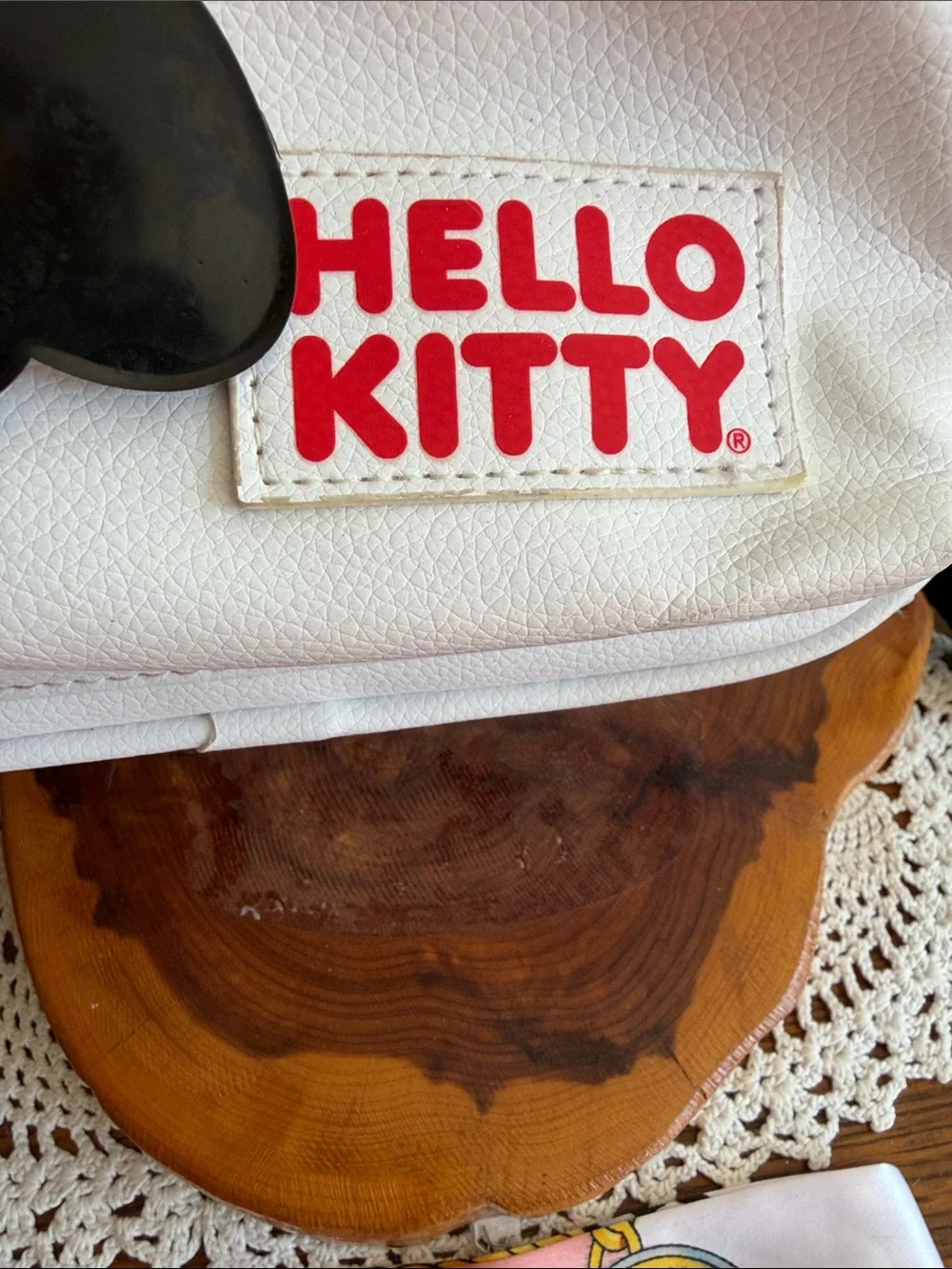 Hello Kitty White and Red Mini Backpack with Bow Accent